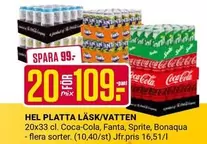 coca-cola - HEL PLATTA LÄSK/VATTEN
