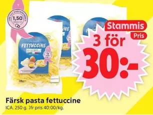 Färskt pasta fettuccine