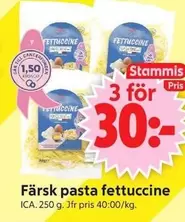Färsk pasta fettuccine