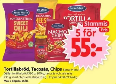 Santa Maria - Tortillabröd, Tacos, Chips