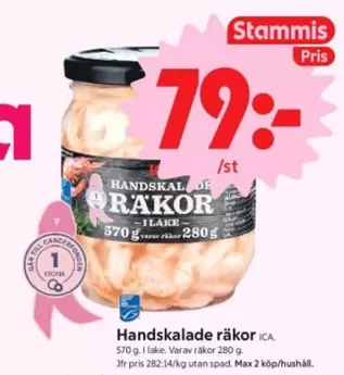 Handskalade räkor