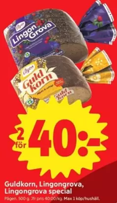 Pågen - Guld Korn, Lingongrova, Lingongrova special