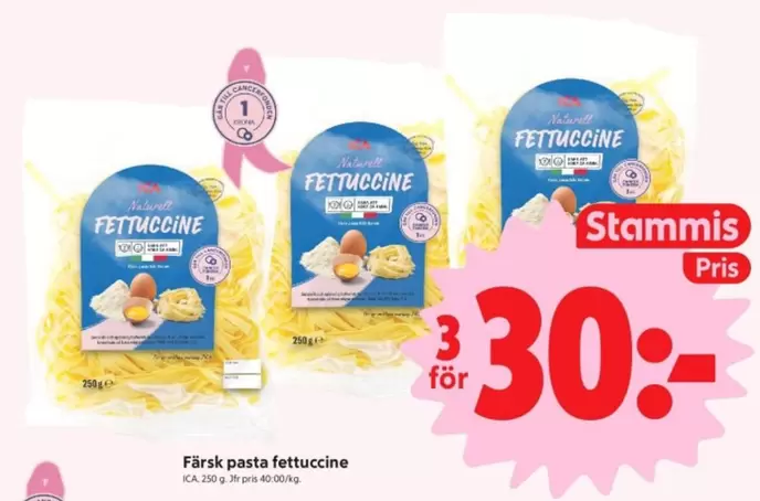 Färsk pasta fettuccine