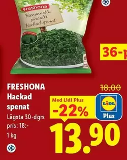 Freshona - Hackad spenat