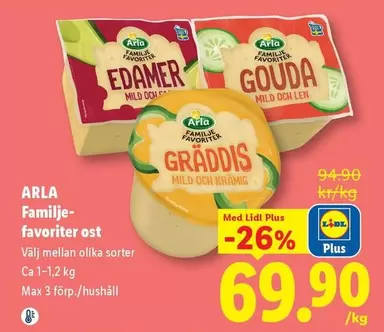 Arla - Familje-favoriter ost