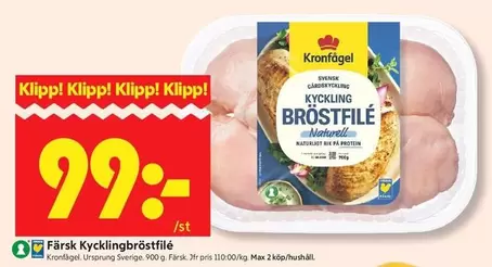 Kronfågel - Färsk Kycklingbröstfilé