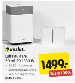 Luftavfuktare 50 m² 20 l 330 W