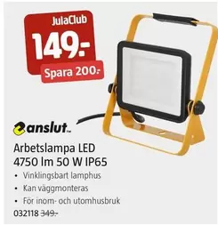 Arbetslampa LED 4750 lm 50 W IP65
