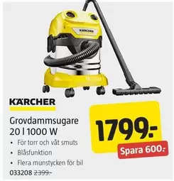 Kärcher - Grovdammsugare 20 l 1000 W