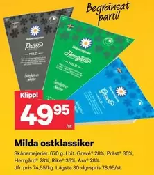 Skånemejerier - Milda ostklassiker