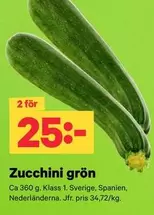 Zucchini grön