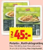 Peka - Potatis-, Rotfruktsgratäng