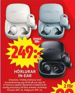Urbanista - HÖRLURAR IN-EAR