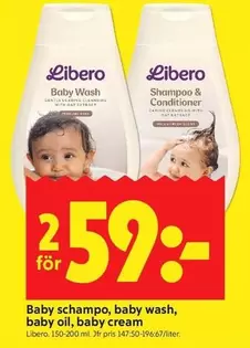Libero - Baby schampo, baby wash, baby oil, baby cream