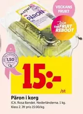 Päron i korg