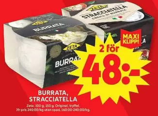 Zeta - BURRATA, STRACCIATELLA