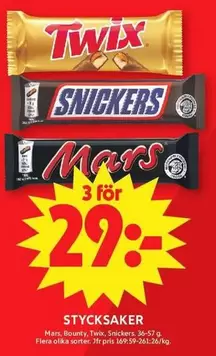 Mars - , Bounty, Twix
