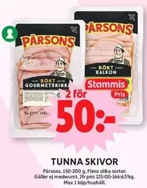 Pärsons - TUNNA SKIVOR