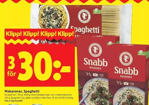 kungsörnen - Makaroner, Spaghetti