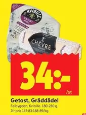 Kvibille - Getost, Gräddädel