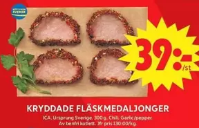 Kryddade fläskmedaljonger