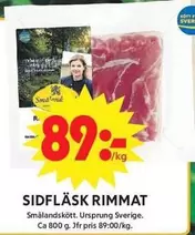 Smålandskött - SIDFLÄSK RIMMST
