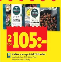 Ingelsta kalkon - Kalkoncevapcici/Köttbullar