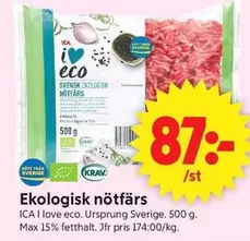 Ekologisk nötfärs