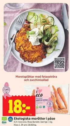 Ekologiska morötter i påse