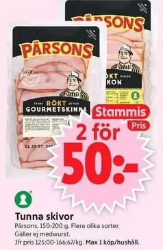 Pärsons - Tunna skivor
