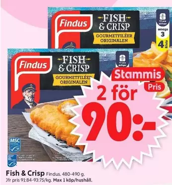 Findus - Fish & Crisp Gourmetfilet Originalen