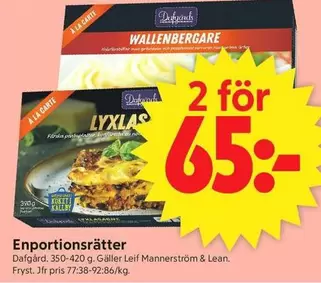 Dafgård - Enportionsrätter