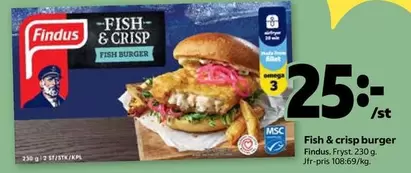 Findus - Fish & crisp burger