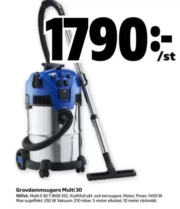 Nilfisk - Grovdammsugare Multi 30 T INOX VSC