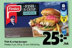 Findus - Fish & crisp burger