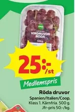 Coop - Vindruvor Röda
