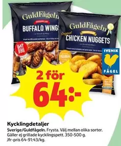 Guldfågeln - BUFFALO WING, CHICKEN NUGGETS