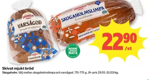 Skogaholm - Skivat mjukt bröd