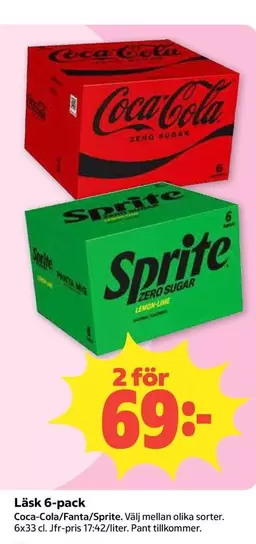 coca-cola - L	ilde{a}sk 6-pack