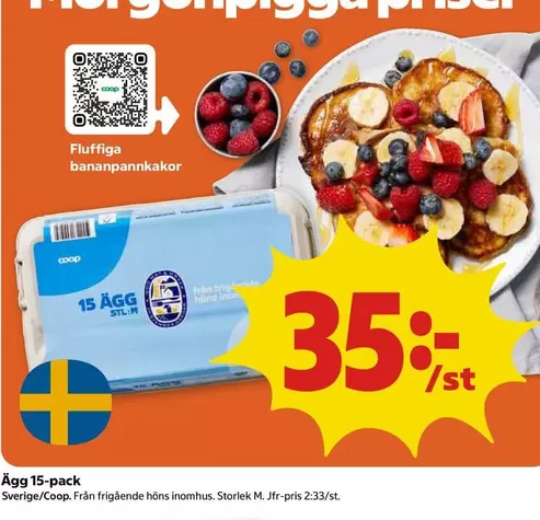 Coop - Fluffiga bananpannkakor