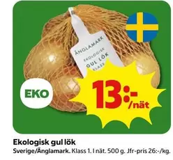 Änglamark - Ekologisk gul lök