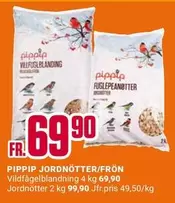 Pippi - JORDNÖTTER/FRÖN Vildfågelblandning