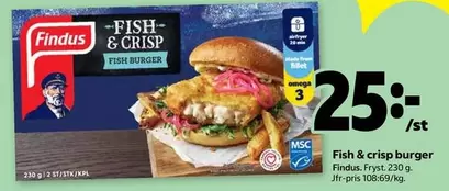 Findus - Fish & crisp burger