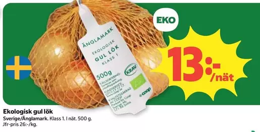 Änglamark - Ekologisk gul lök