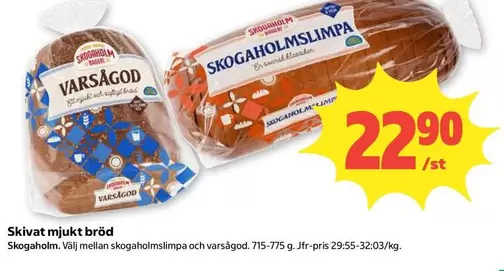 Skogaholm - Skivat mjukt bröd