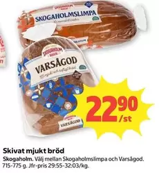Skogaholm - Skivat mjukt bröd