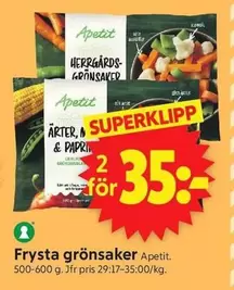 Frysta gronsaker