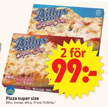 Billys - Pizza super size