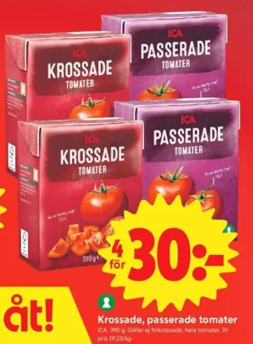 Krossade, passerade tomater