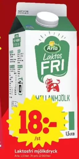 Arla - Laktosfri mjölkdryck